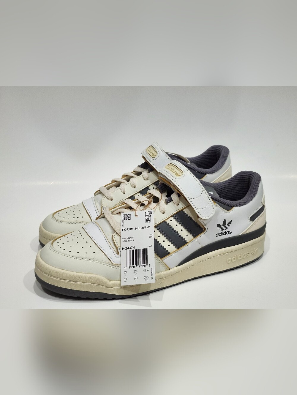 adidas Women's Forum Low Off White Silver Pebble HQ4374 Size 10 NWT